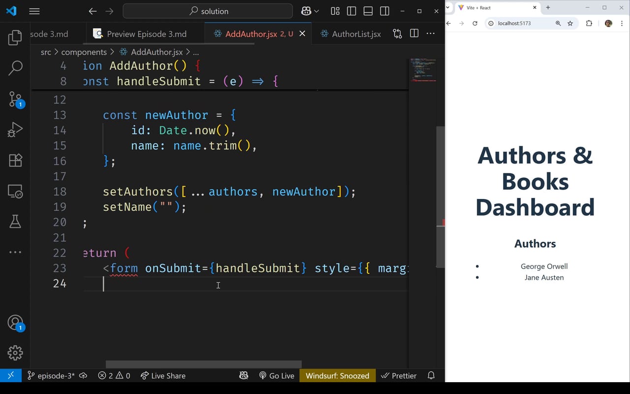 React Context API 3 - نمونه ای از بخش قسمت 3 در آموزش مدیریت داده در React با Context