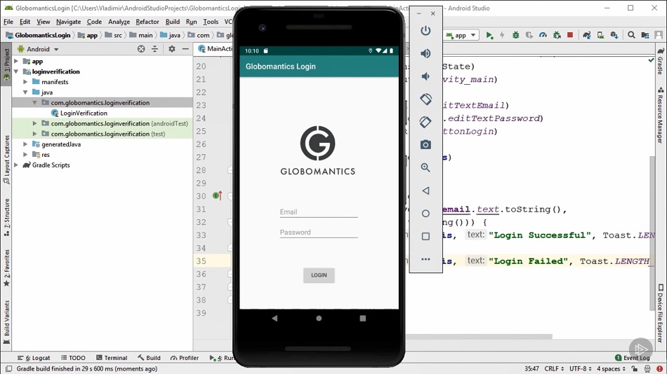 Getting Started with Android Studio snapshot